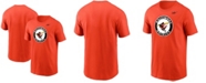 Nike Men's Orange Baltimore Orioles Cooperstown Collection Logo T-shirt